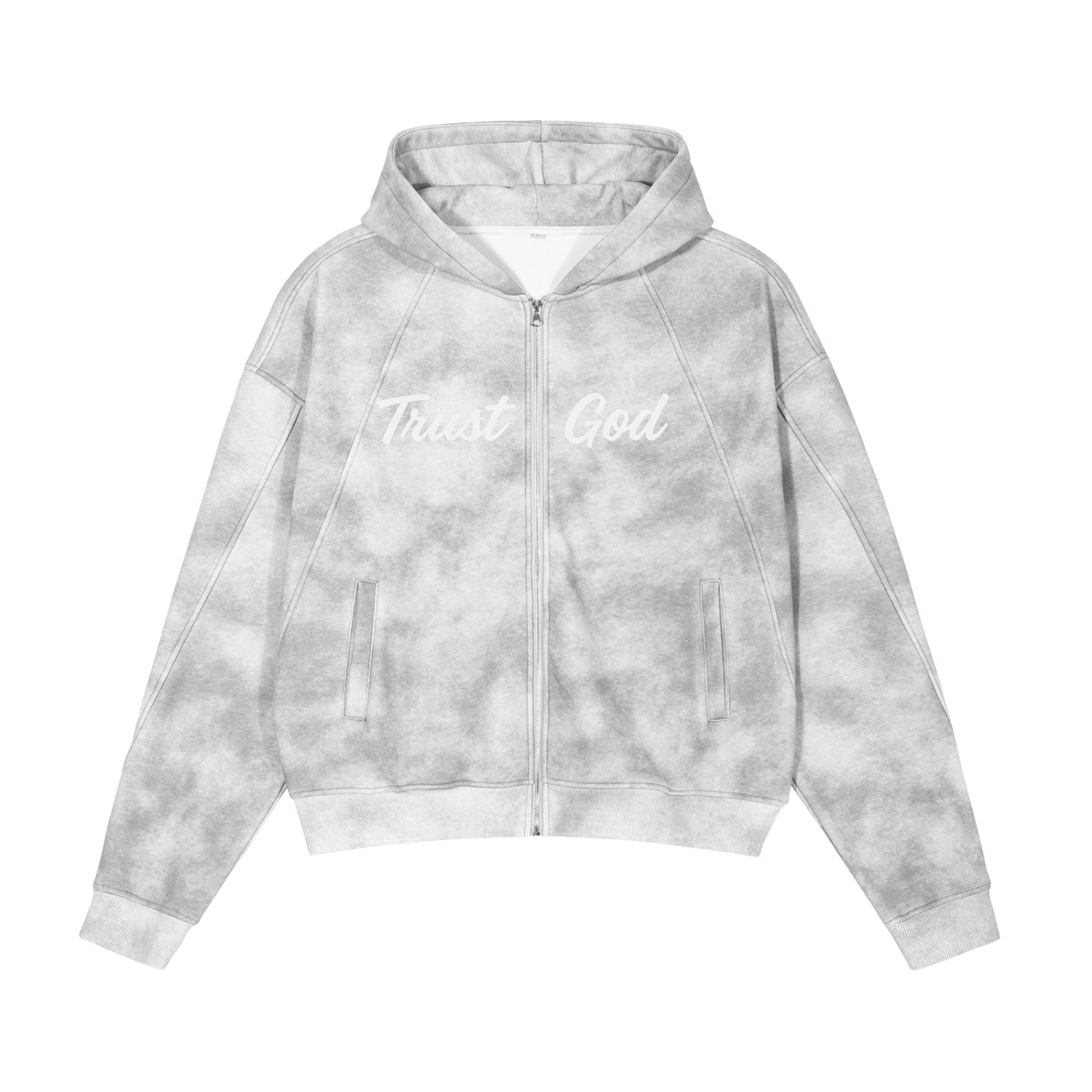 Dirty Washed Boxy Zip Hoodie
