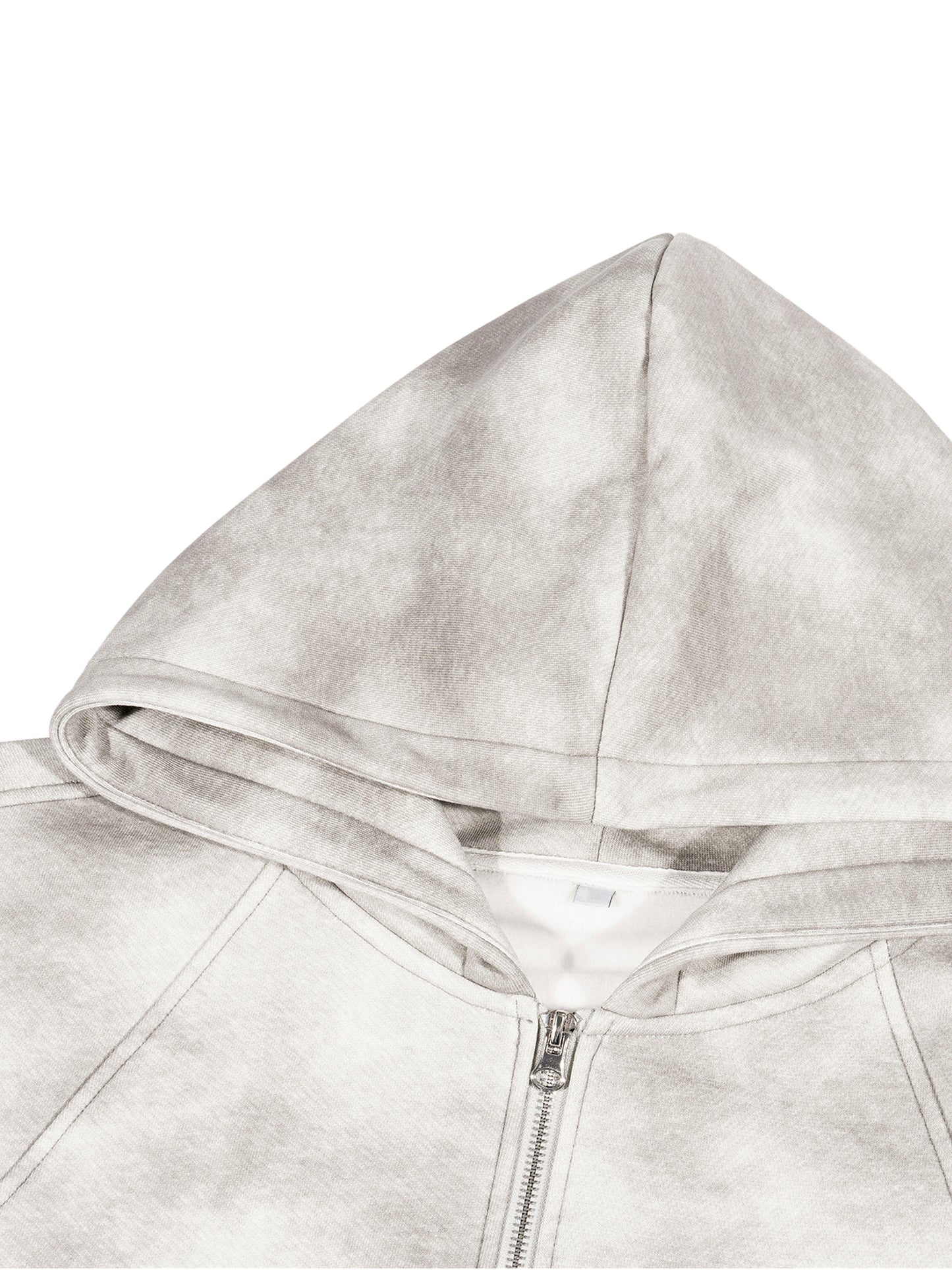 Dirty Washed Boxy Zip Hoodie