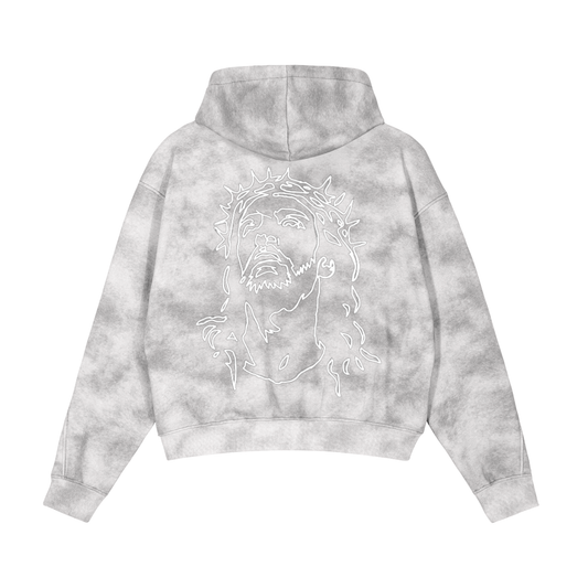 Dirty Washed Boxy Zip Hoodie