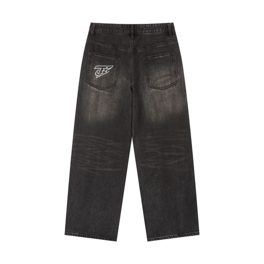 Vintage Wash Heavyweight Denim Jeans