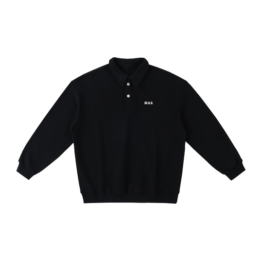 Heavyweight Polo-Collar Sweatshirt