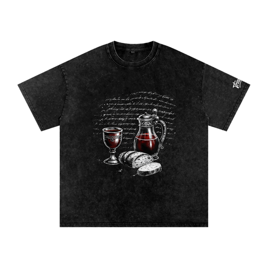 Snow Washed Oversized Cotton T-Shirt